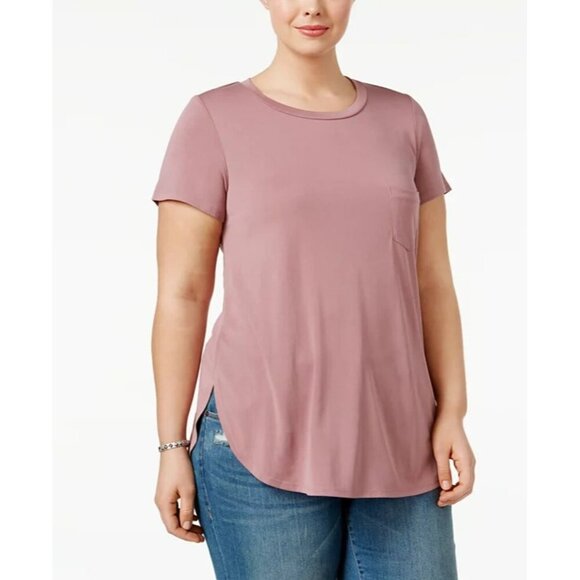Celebrity Pink Plus Size High-Low Tunic in Mauve NWT 1X - Picture 1 of 8